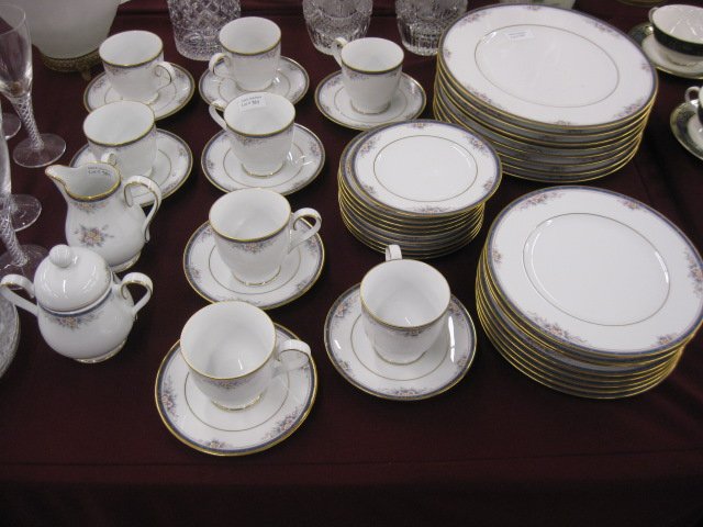 43 pc. Noritake "Ontario" China Service for 8,: floral, gold band, apperars unused, excellent.