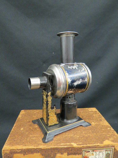 Magic Lantern Victorian Viewer,: with 16 slides & original case.