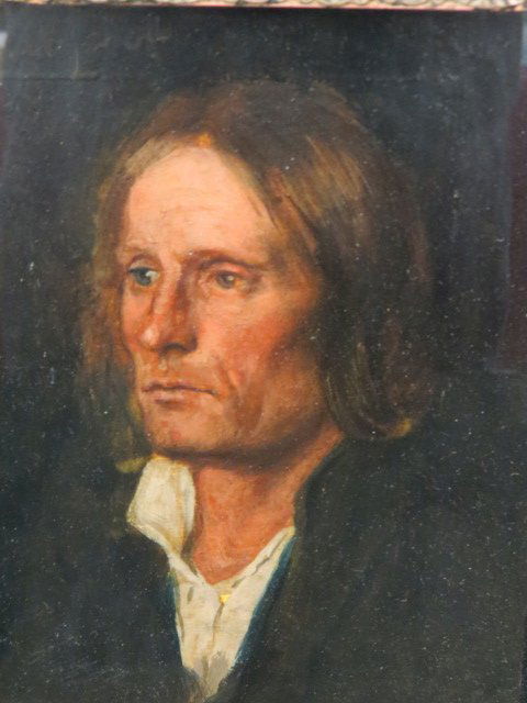 Edward Von Gebhardt, Oil,: protrait of a gentleman, image area 7" x 10" on wooden panel, well listed artist, 1838-1925, signed E. Gebhardt, with 1899 book on artist,....Eduard von Gebhardt From Wikipedia, the free encyclopedia