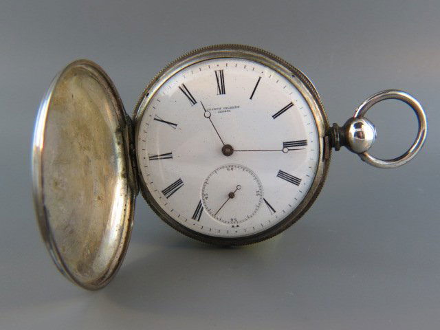 Early Keywind Pocketwatch,: Sun-Dial model, fancy gold-filled case, 42 mm, circa 1905, currently working.