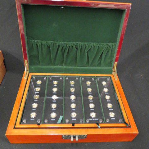 Chinese Gold Panda Coin Set, 25 coins,