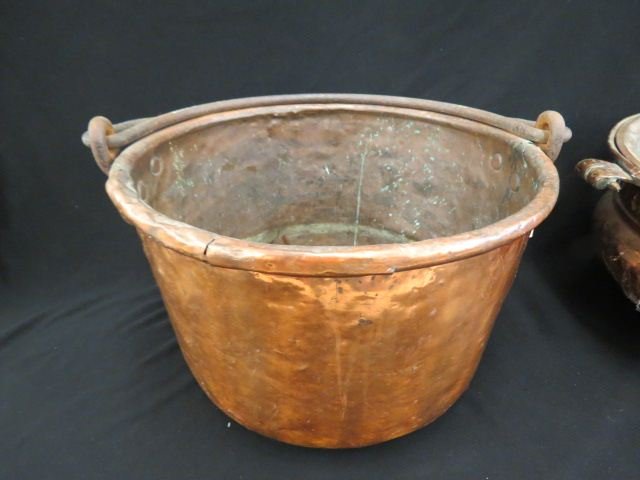 2 pcs. Antique Copper; large oval footed - 3