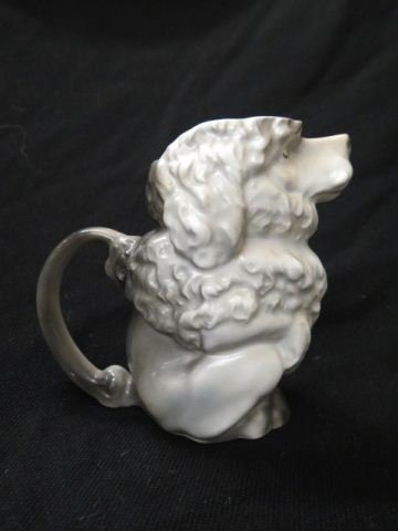 Royal Bayreuth Poodle Figural Creamer,: 4 3/4", excellent.