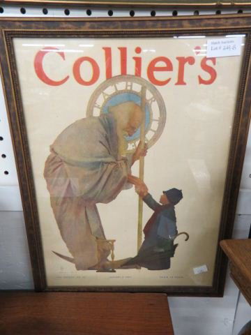 Maxfield Parrish, Print, "Father Time",: for Collier's magazine, 1907, 11" x 15".