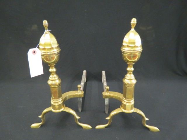 Brass Fireplace Andirons.
