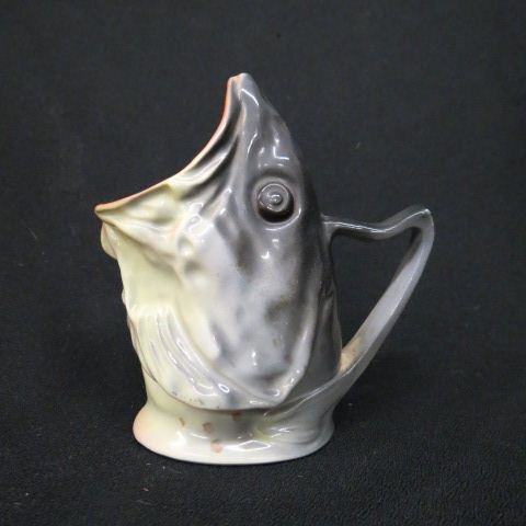 Royal Bayreuth Fish Head Figural Milk Pitcher,: 5", excellent.