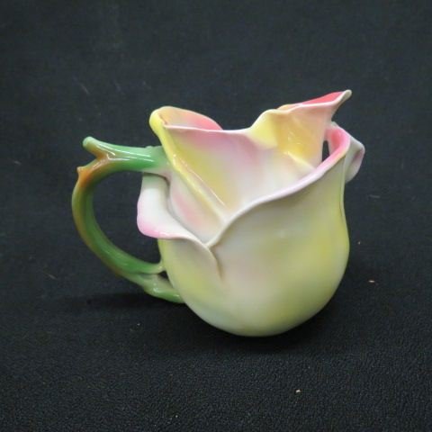 Royal Bayreuth Rose Figural Creamer,: 3 1/2", excellent.