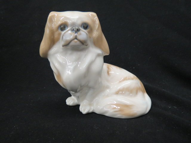 Royal Copenhagen Dog Figurine,: a seated pekinese, #1772, 5 tall, excellent."