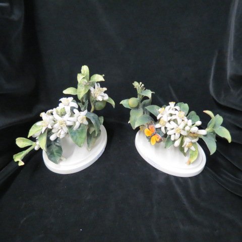 Royal Worcester Dorothy Doughty Porcelain Bird: Figurines, Orange Spray & Butterfly", approx. 10" across, 6" tall, excellent....Dorothy Susan Doughty was a British sculptor and potter born in Sanremo, Italy in 1892. She was the daughter of poet, wr