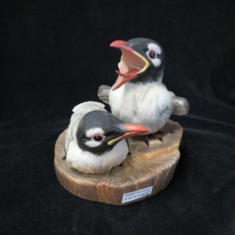 Boehm Porcelain Figurine of Two Fledglings,: 6 tall, excellent... E. M. Boehm, now Boehm Porcelain, is the artisan studio founded by sculptor Edward and wife Helen Boehm in 1950. It is today recognized as one of the world’s foremost porcelain 