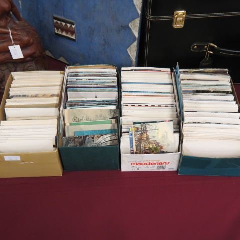 Postcard Collection,: well organized, worldwide, 4 shoe boxes full, hundreds of cards, good mixture.