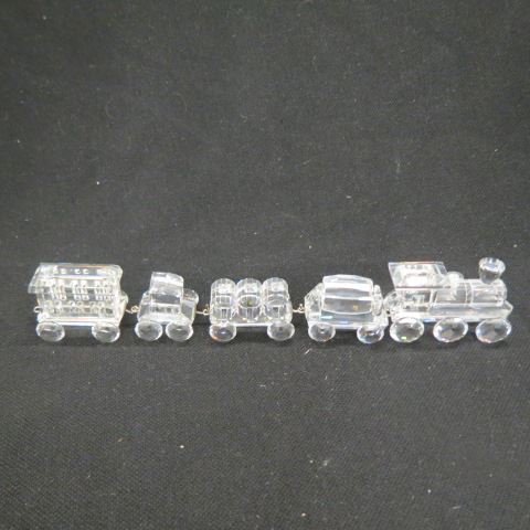 Swarovski Crystal Train,: by Gabriele Stamey from the "When we Were Young" series, 9" long, excellent.