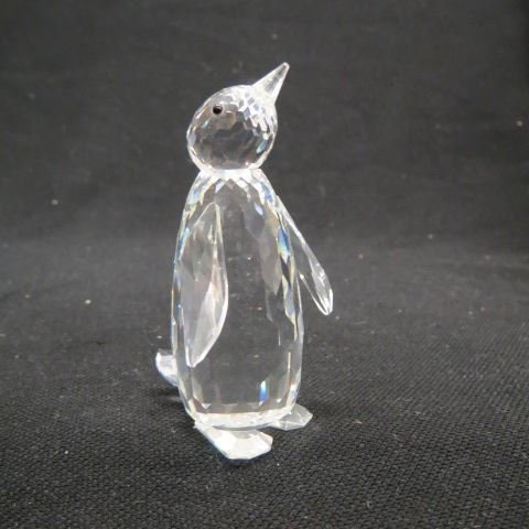 Swarovski Crystal "Large Penguin",: designed by Max Schreck, 3 3/8", excellent.