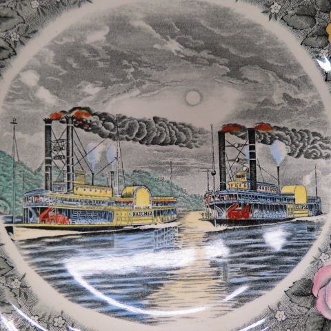 12 Currier & Ives Adams Ironstone Plates,: 10 1/2".