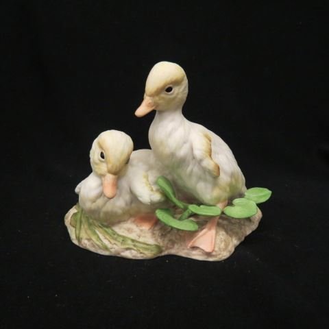 Cybis Porcelain Figurine of Two Ducklings,: 5 1/4" tall. excellent. recognized by collectors and connoisseurs throughout the world for its unsurpassed beauty, offers today's collector a timeless symbol of elegance and taste. Each Cybis work of