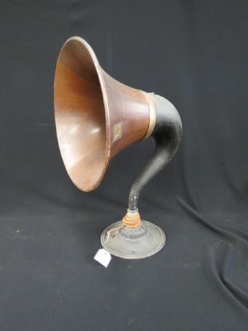 Antique Horn Speaker,: 22" tall, 13 1/2" diameter.