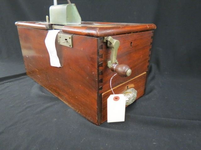 Antique Sales Register,: mahogany case, by G.H. Gledhill & Sons, Ltd., circa 1905.