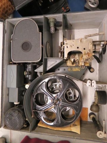 Vintage DeVry Motion Picture Portable Projector,: high grade back in the day, case is 17" x 22".