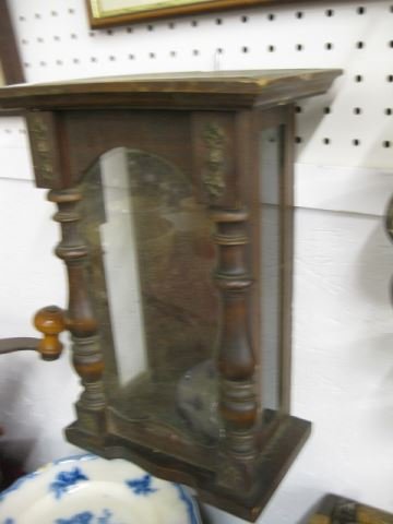 Small Wall Cabinet,: Victorian, glass door & sides panels, 10" x 14".