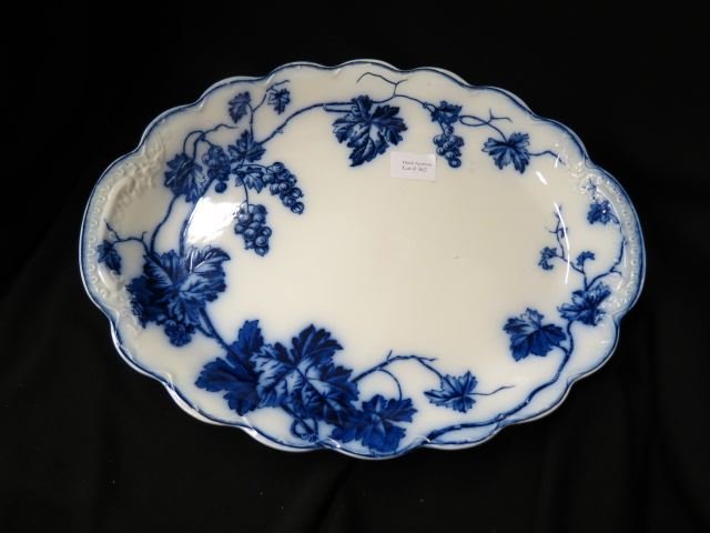 Johnson Brothers Ironstone "Warwick" Platter,: grape and vines, 12" X 16", excellent