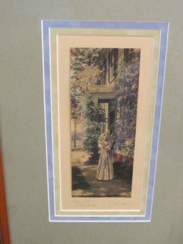 Dr. Davidson,: print "May Time Fragrances", circa 1900, Wallace Nutting style, image area 3 7/8" X 9 1/4"