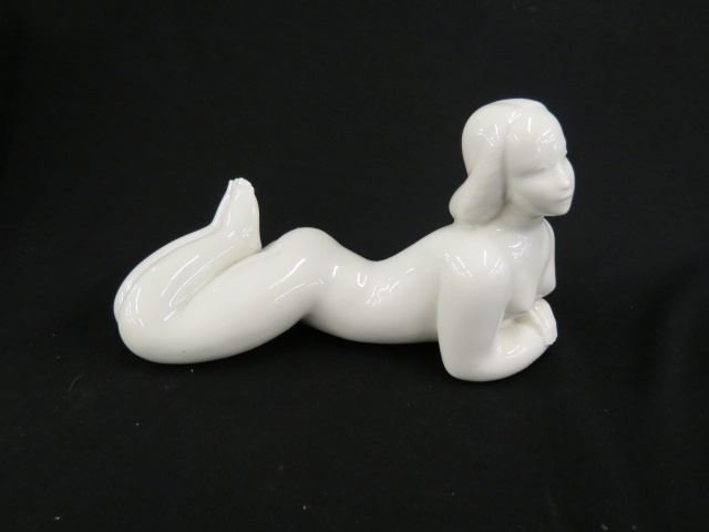 Waylande Gregory Pottery Figurine,: of a reclining nude, 11 1/2" long, 6 1/2" tall, signed, well listed artist, excellent.....The Ceramic Sculpture of Waylande GregoryBy Thomas Folk Waylande Gregory was considered a major American sculp