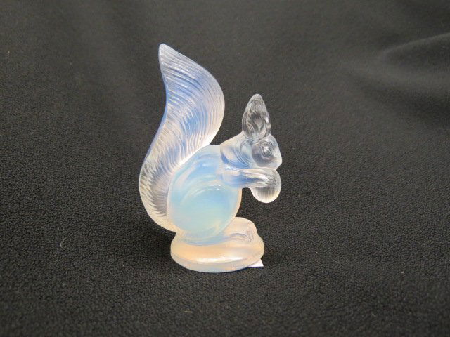 Sabino Opalescent Glass Figurine of a Squirrel,: 3", excellent...Sabino glass was made in the 1920s and 1930s in Paris, France. Founded by Marius-Ernest Sabino (1878-1961), the firm was noted for Art Deco lamps, vases, figurines, and animals in clea