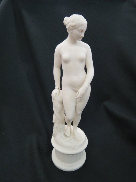 Parian Figurine of a Nude Woman,: classical style, 13.5", excellent.