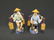 2 Chinese Mudman Figurines,
