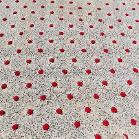 Hand Crocheted Bedspread, (1 of 2)