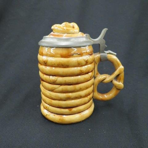 Mettlach Pottery "Pretzel" Stein, (1 of 4)