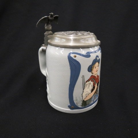 Mettlach Pottery Stein, (1 of 4)