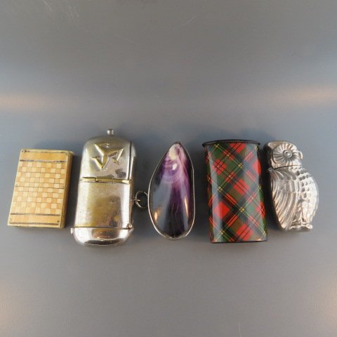 5 Victorian Match Safes, (1 of 2)