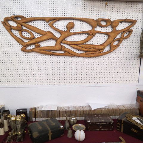 Carved Wooden Sculpture of Nudes, (1 of 4)