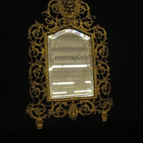 19th Century Bronzed Dressing Mirror, (1 of 4)