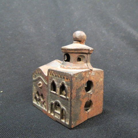 Victorian Cast Iron Still Bank of a Building, (1 of 4)