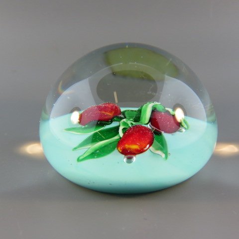 Ronald E. Hansen Art Glass Paperweight, (1 of 3)