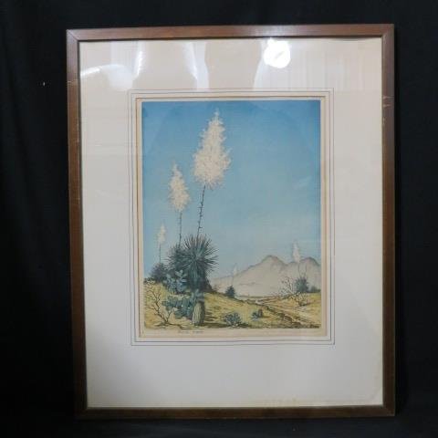 Leon Pescheret, color etching, (1 of 6)