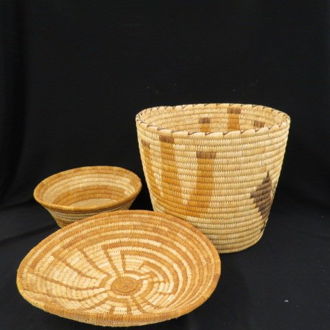 3 Papago Indian Baskets, (1 of 3)