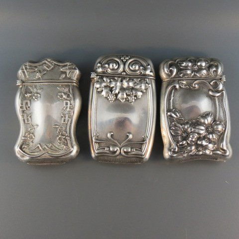 3 Victorian Sterling Silver Match Safes, (1 of 2)
