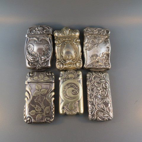 6 Victorian Match Safes, (1 of 2)