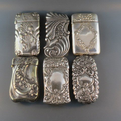 6 Victorian Match Safes, (1 of 2)