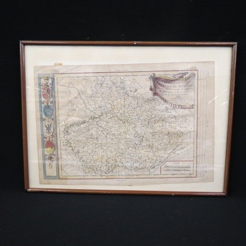 18th Century Hand Colored Map, Bohemia, (1 of 4)