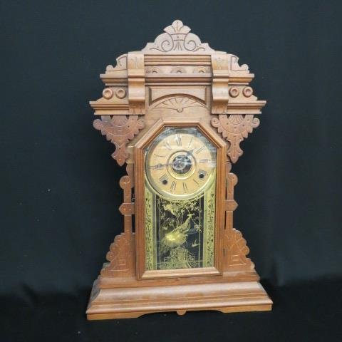 Victorian Gingerbread Mantle Clock, (1 of 3)