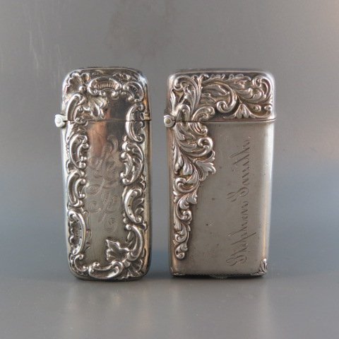 2 Victorian Sterling Silver Match Safes, (1 of 2)