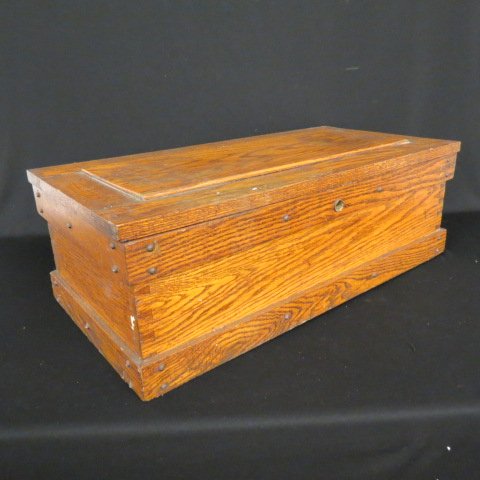 Antique Oak Chest, (1 of 3)