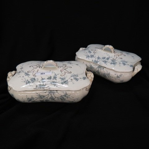 2 Victorian Ironstone Covered Servers, (1 of 3)