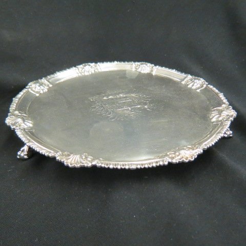 1770 London Sterling Silver Salver, (1 of 4)