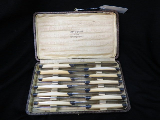 12 Christofle Sterling and Ivory Knives, (1 of 4)