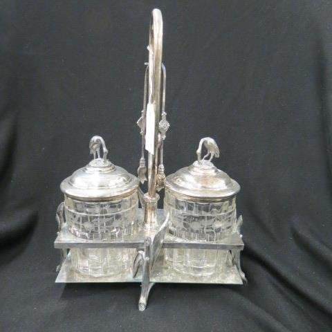 Victorain Silverpate Double Pickle Castor, (1 of 3)